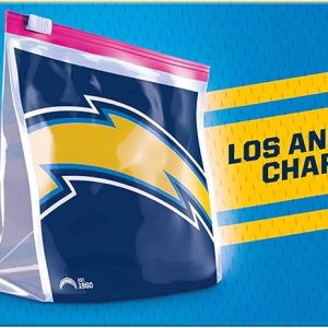 Ziploc Bolsas de almacenamiento con cierre deslizante, con diseño de la NFL, galón, 305557, 1 Ziploc Bolsas de almacenamiento con cierre deslizante, con diseño de la NFL, galón, 305557, 1