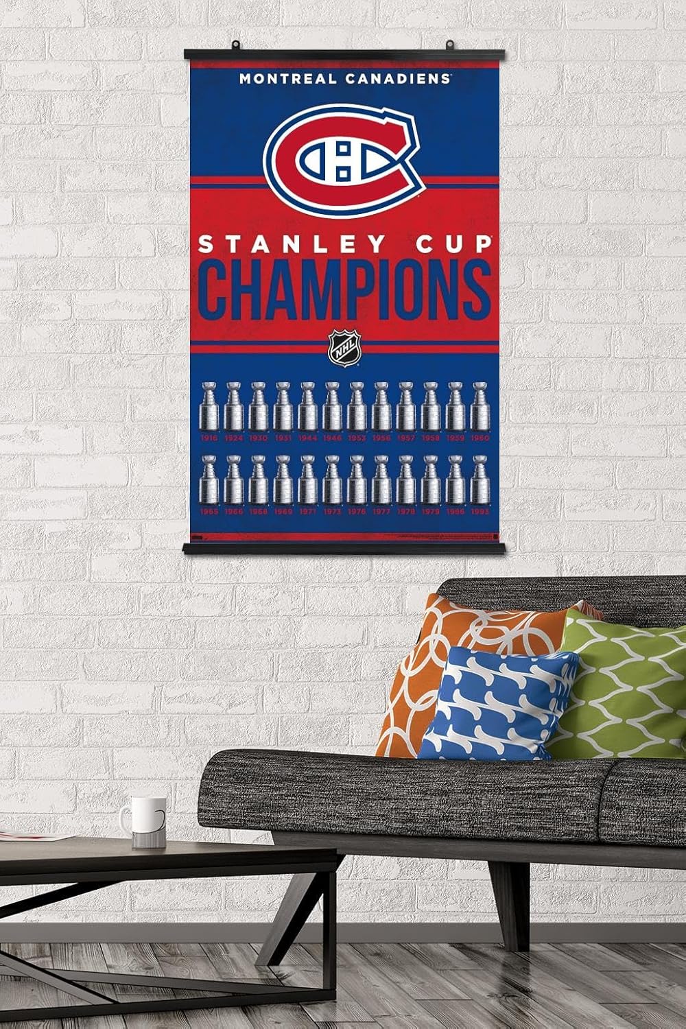 Trends International Póster de pared de la NHL Montreal Canadiens – Champions 23