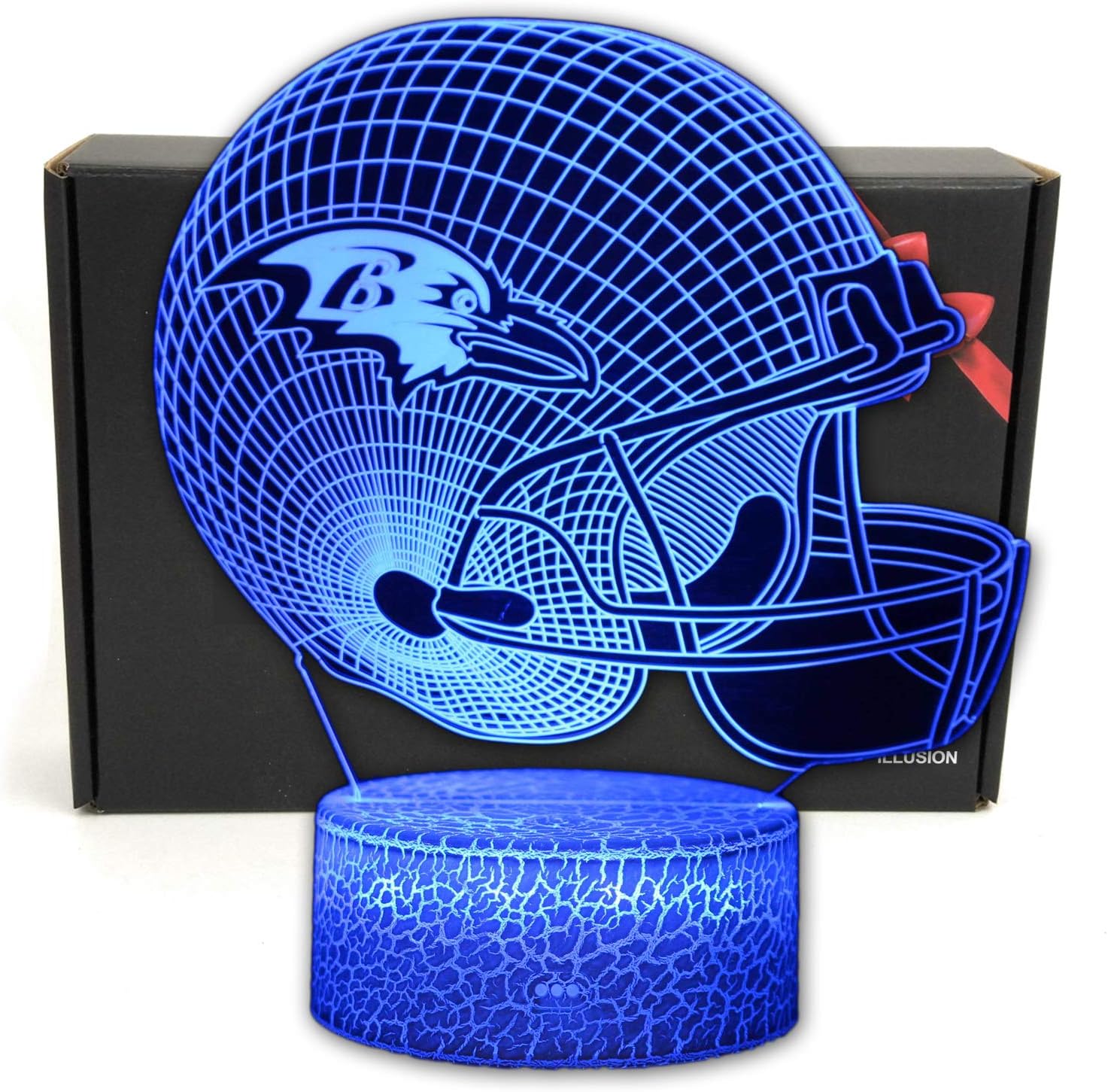 YYDSYCY Lámpara de mesa LED con ilusión óptica inteligente de 7 colores, lámpara de mesa de acrílico para hombres, mujeres, niños, adolescentes