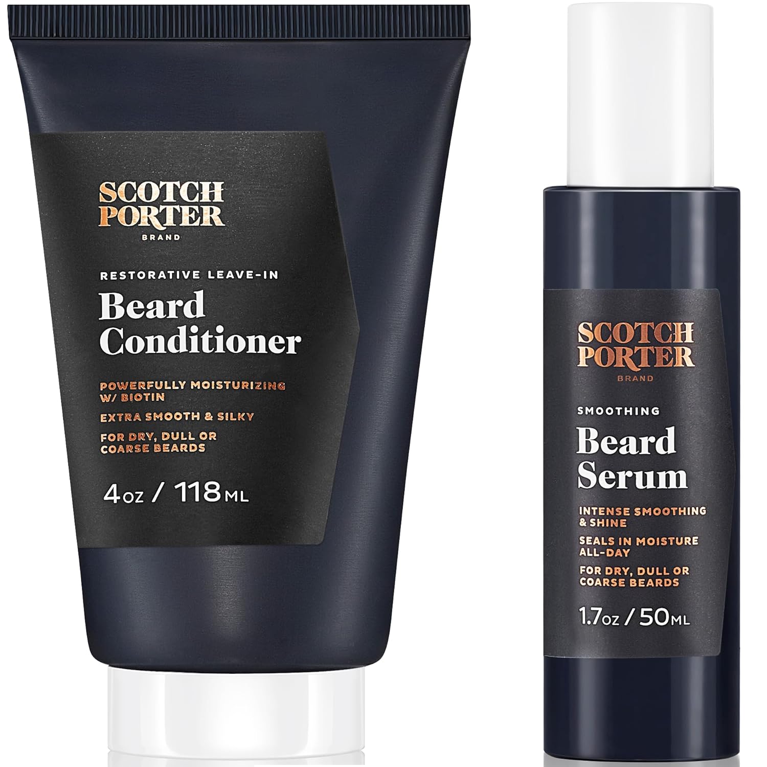 Scotch Porter Acondicionador de barba sin enjuague y suero suavizante para barba para hombres  Formulado con ingredientes no tóxicos, libre de