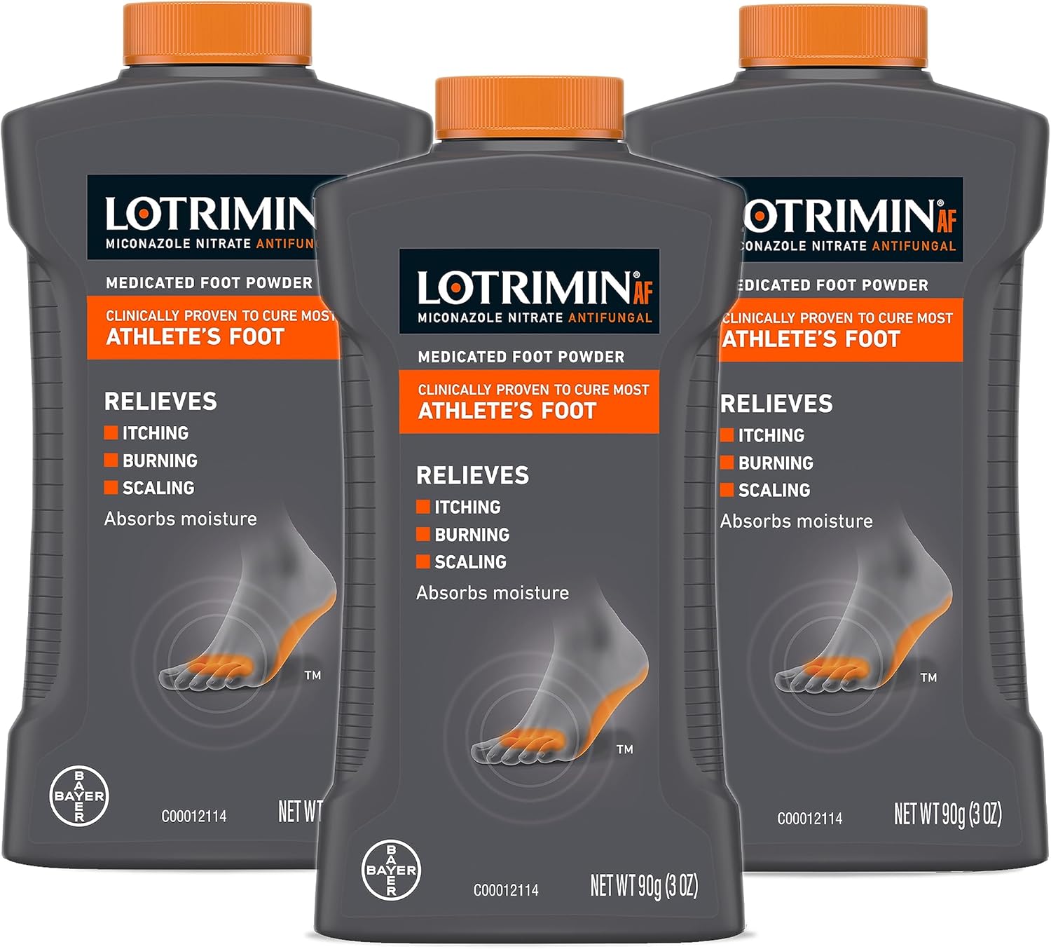Lotrimin Spray antifúngico en polvo para pies de atleta y polvo antifúngico para pies de atleta AF