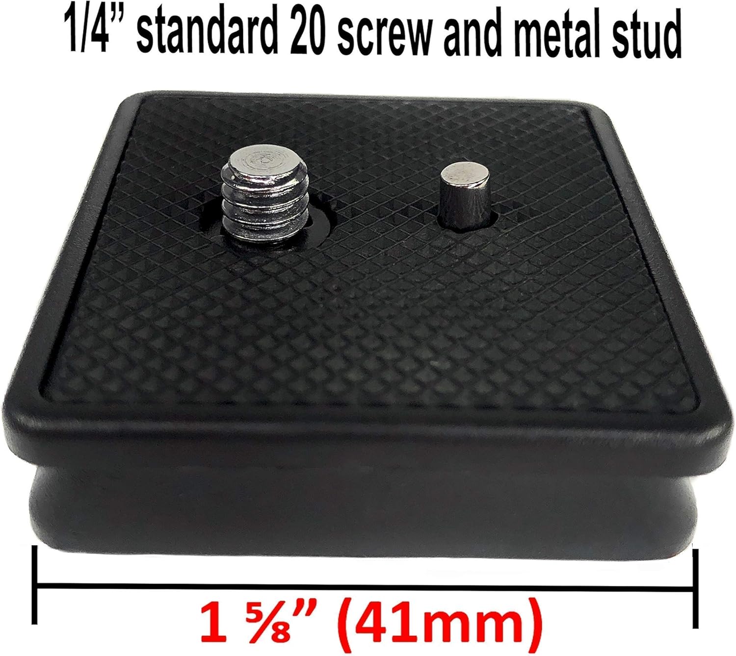 Placa de liberación rápida de trípode de 1.614 in para Ambico V-0552 V-0554, Sunpak 7500 Pro 7500tm 7575, Kalimar Pro-Tech V-40 + adaptador de