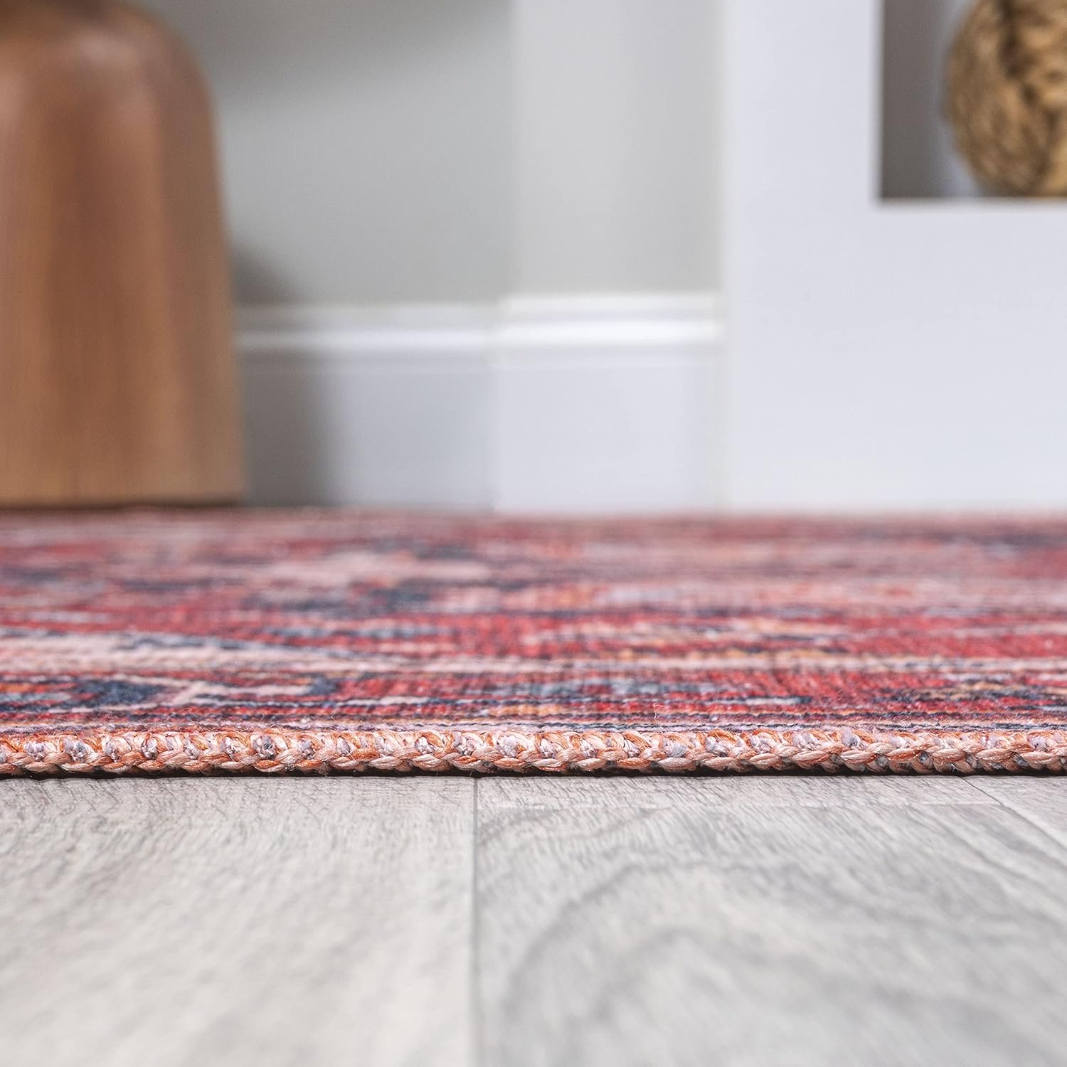 JONATHAN Y WSH105A-4 Cirali – Alfombra decorativa grande con medallón grande, lavable a máquina, estilo bohemio de transición, alto tráfico, cocina,