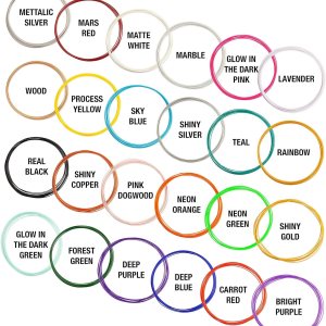 Rocket3d Bolsa de muestra de filamento para impresora 3Dbolígrafo, 0.069 pulgadas, fabricada en los Estados Unidos, 24 colores exclusivos, (incluye Rocket3d Bolsa de muestra de filamento para impresora 3Dbolígrafo, 0.069 pulgadas, fabricada en los Estados Unidos, 24 colores exclusivos, (incluye