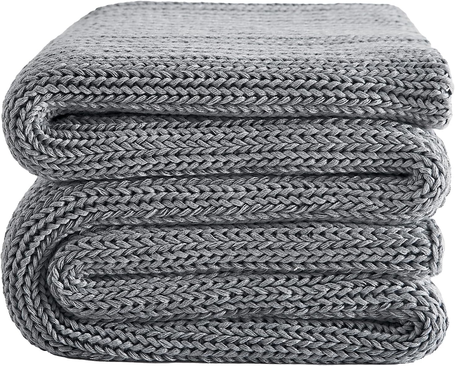 L’AGRATY Manta de punto con peso, 48 x 72 pulgadas, 20 libras, manta pesada de punto grueso refrescante para adultos, manta de ganchillo trenzado,