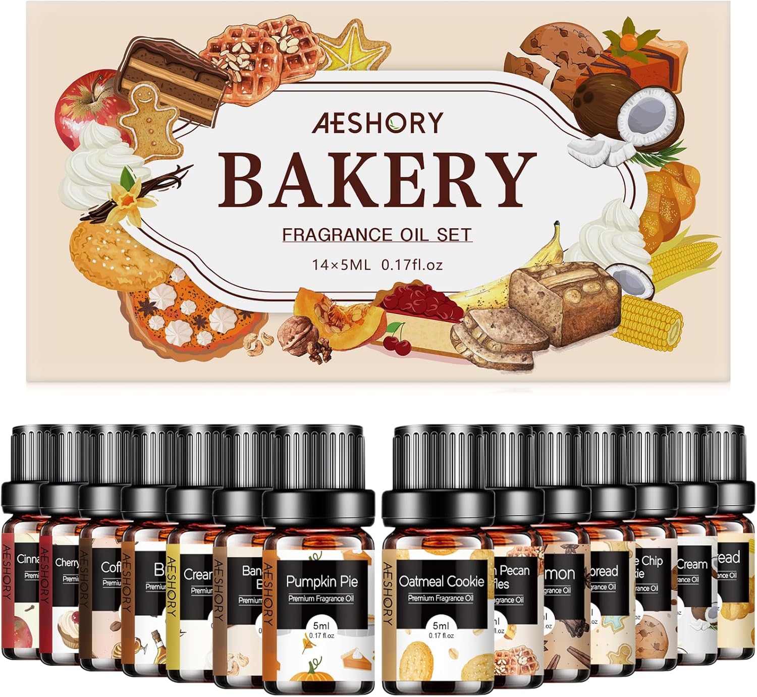 Juego de aceites esenciales de panadería, aceite aromático para difusores, fabricación de velas, pastel de calabaza, pastel de café, galleta de