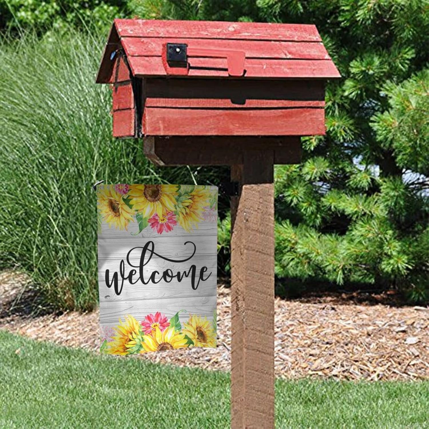Bandera de jardín personalizada, banderas de jardín personalizadas con nombre de foto, banderas de jardín personalizadas de impresión de doble cara,