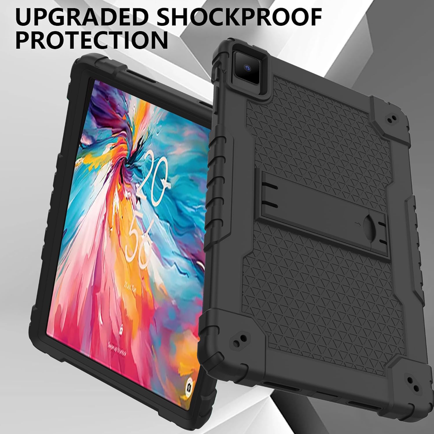 Mignova – Funda para tablet TCL Tab Pro 5G, soporte giratorio integrado, correa de hombro, correa de mano, híbrida a prueba de golpes, para niños,