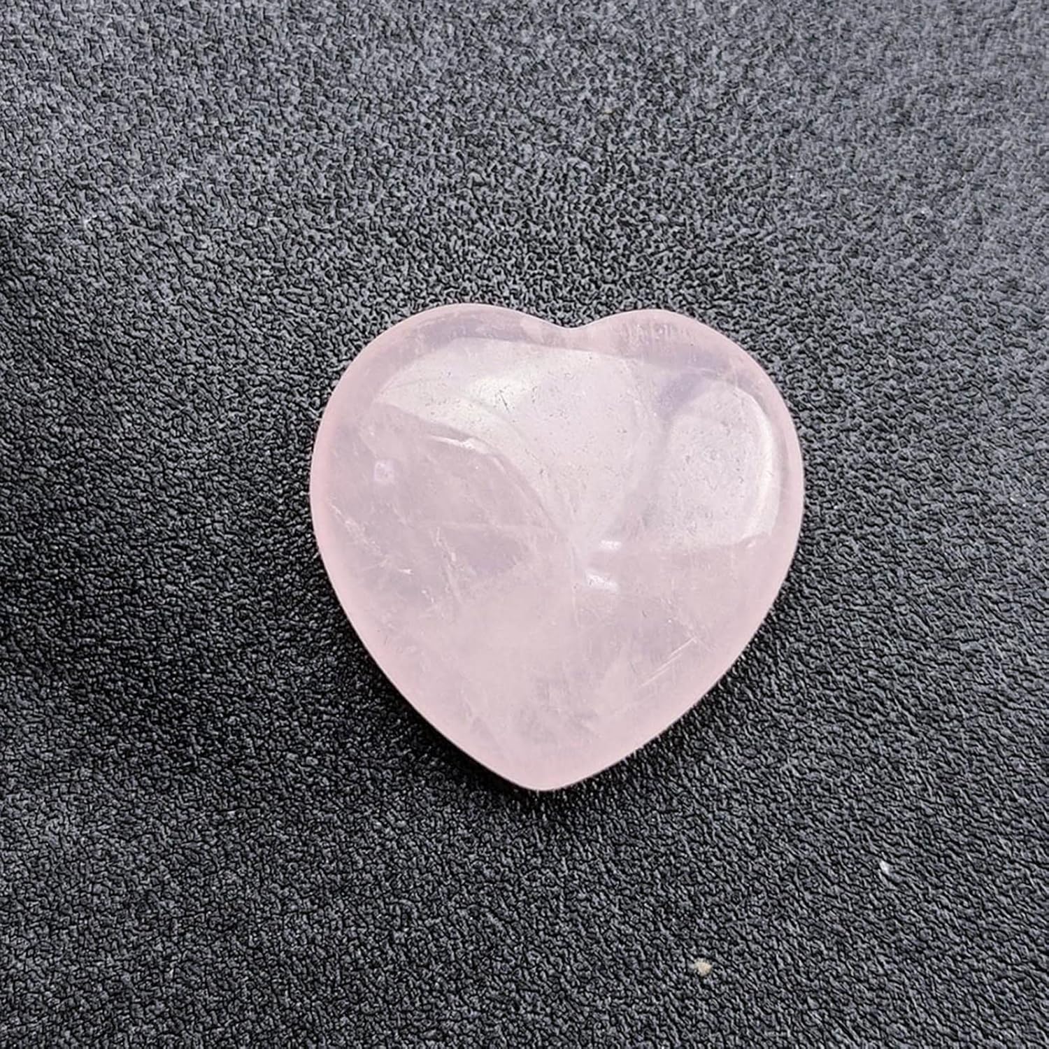 Cristal natural en forma de corazón, piedra pulida, cuarzo rosa, amatista, meditación, sanación, palmera, piedra lunar, 1 unidad