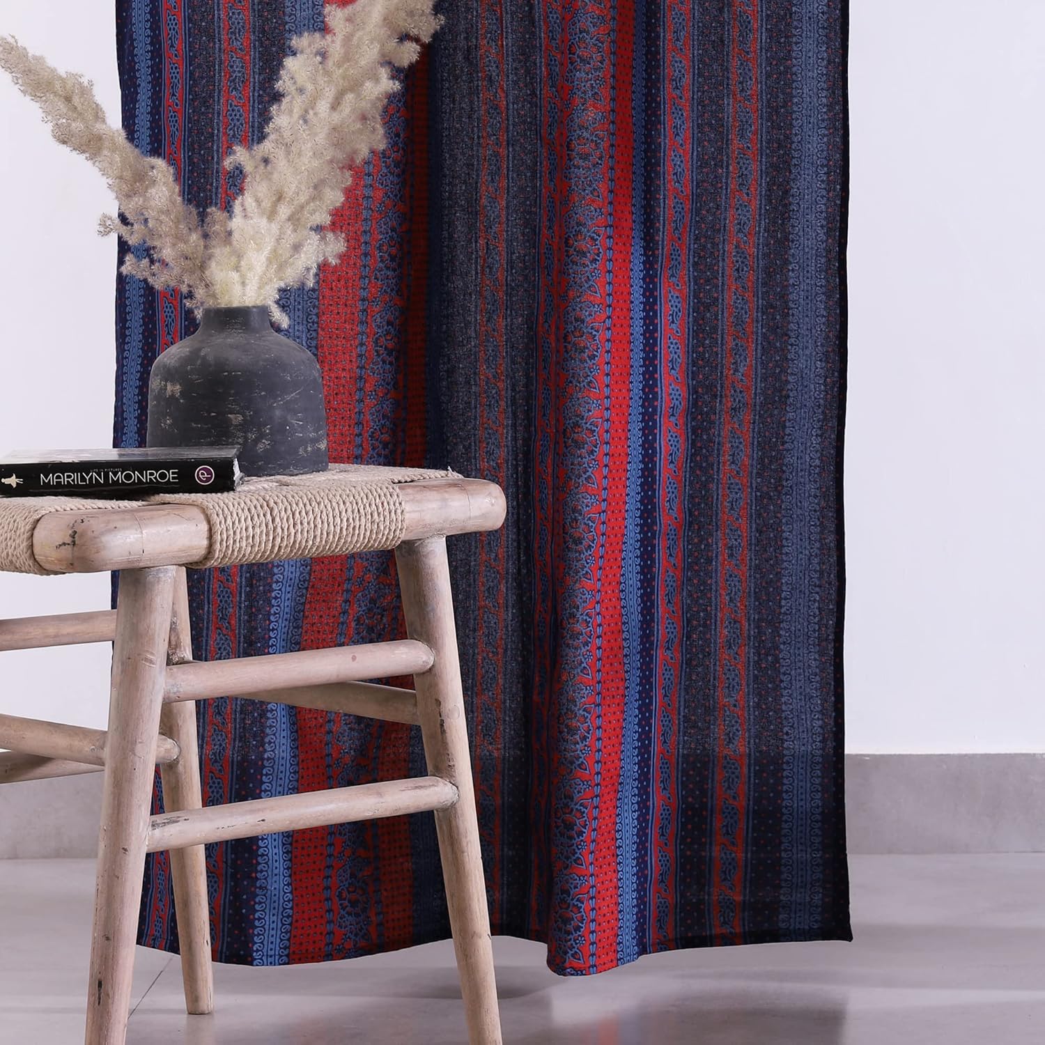 Popular Handicrafts India Hippie Mandala Bohemia Hermosas Tiras Cortinas Dormitorio Sala Balcón Cenefa Paneles Azul Neavy