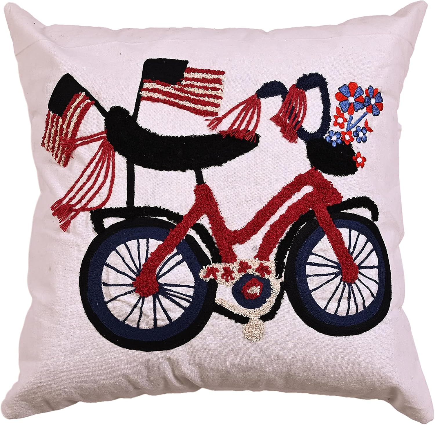 AFFERTO Juego de 2 fundas de almohada de lino y algodón con renos navideños de 20 x 20 pulgadas, fundas de cojín navideñas bordadas para el hogar,