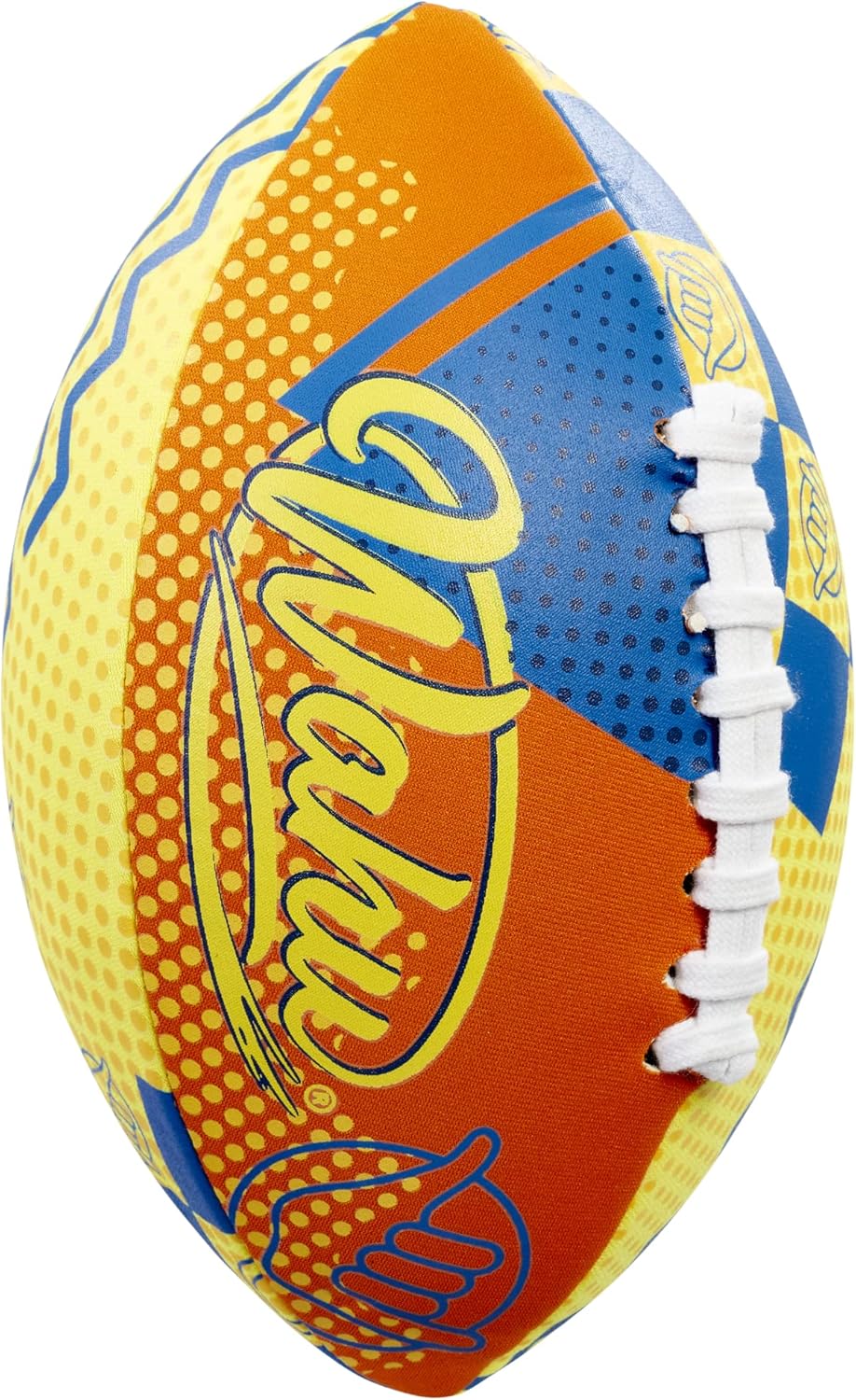 WAHU Fútbol naranja  100% impermeable con cordones reales para jugar dentro y fuera del agua, medio