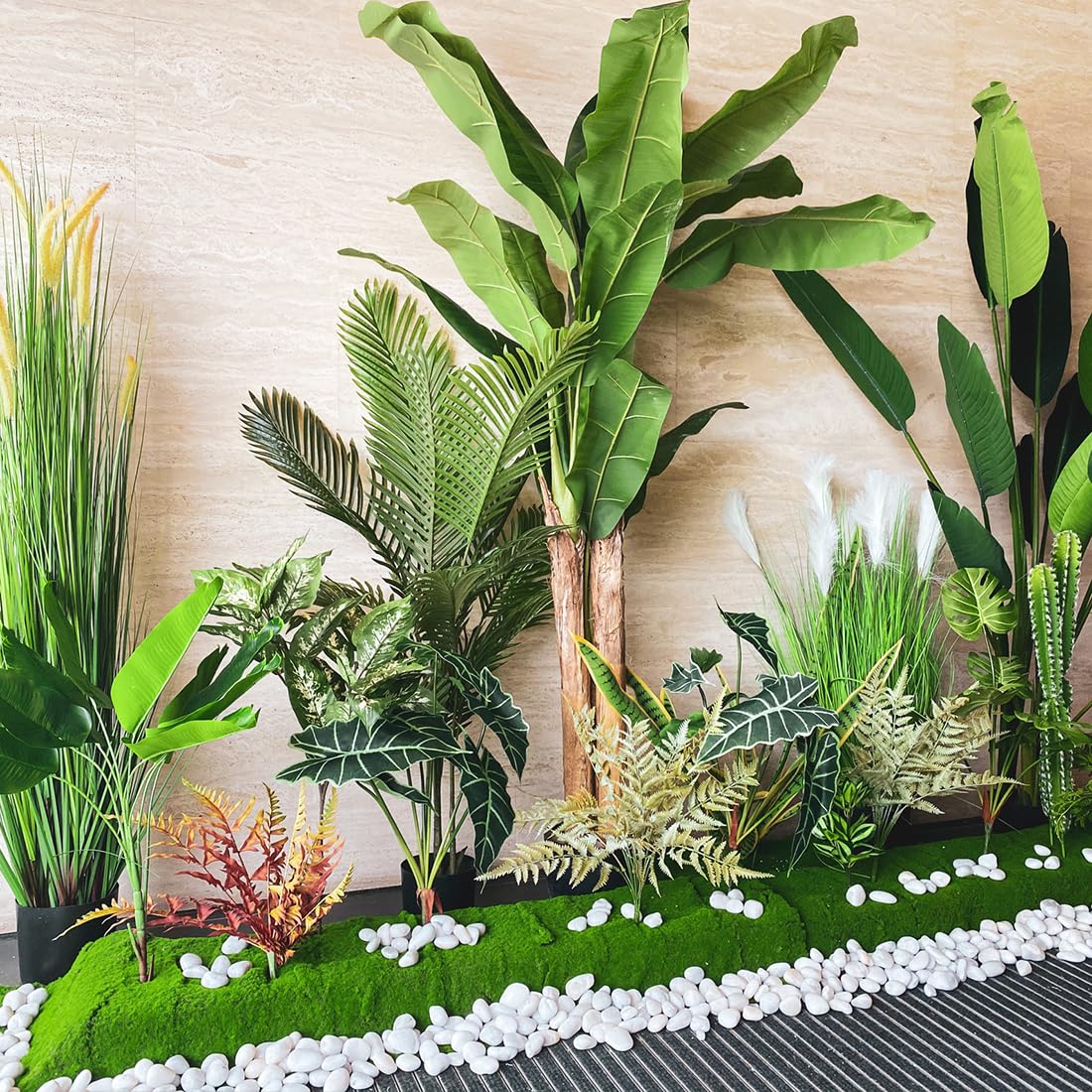 Rocas blancas de río de 40 libras para paisajismo, guijarros naturales de 2 a 3 pulgadas para plantas de interior, piedras decorativas altamente