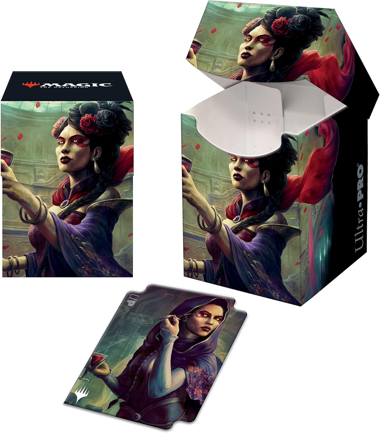 Ultra Pro – Magic The Gathering Commander Innistrad Midnight Hunt Henrika, Infernal Seer 100+ Card Deck Box, Ultimate Collectible Card Protection,