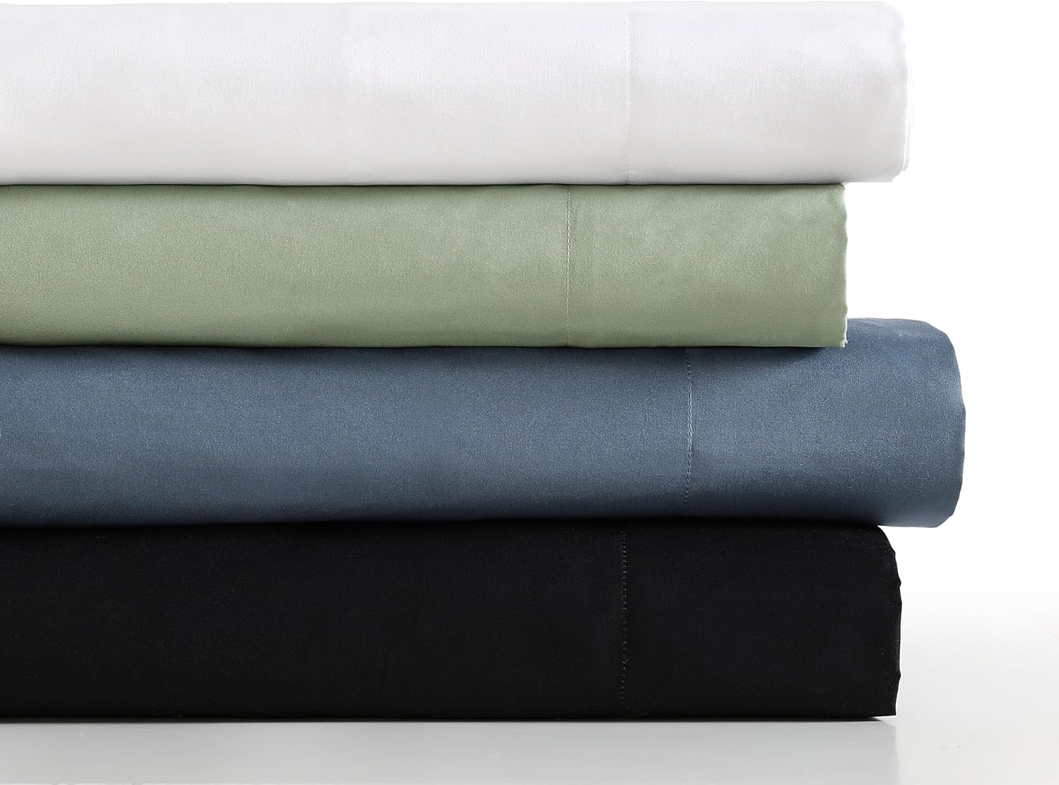Kenneth Cole – Solutions – Juego de sábanas Queen de poliéster reciclado suave, 6 piezas, acabado resistente a las arrugas y enfriamiento (blanco