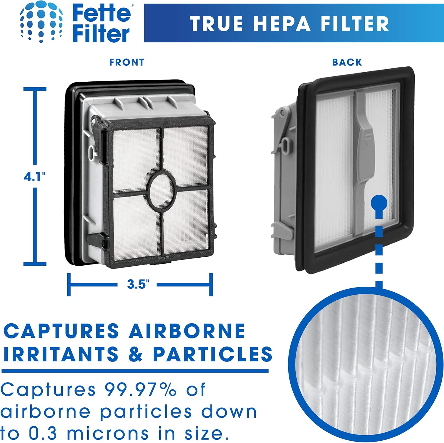 Fette Filter – Reemplazo del filtro Hepa 3350 compatible con Bissell Crosswave X7 Wet Dry Vac Número de modelo 3276A 3279 3277 3011 3055 Comparar