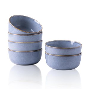 GBHOME Juego de 6 cuencos de cerámica para cereales de cocina, cuencos de sopa de cerámica de 26 onzas para sopa de cereales, avena, cuencos de GBHOME Juego de 6 cuencos de cerámica para cereales de cocina, cuencos de sopa de cerámica de 26 onzas para sopa de cereales, avena, cuencos de