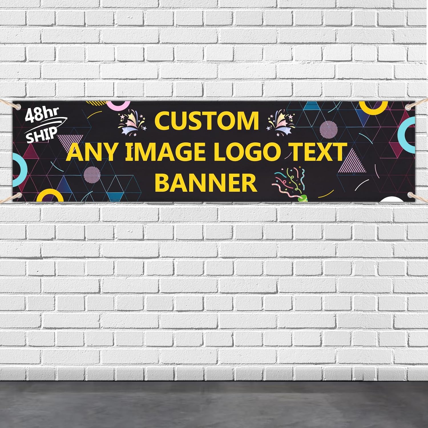 Livole Custom Banners and Signs Customize Wall Banner with Photo Personalized Waterproof Cloth Banners Customized Birthday Banner Printing for
