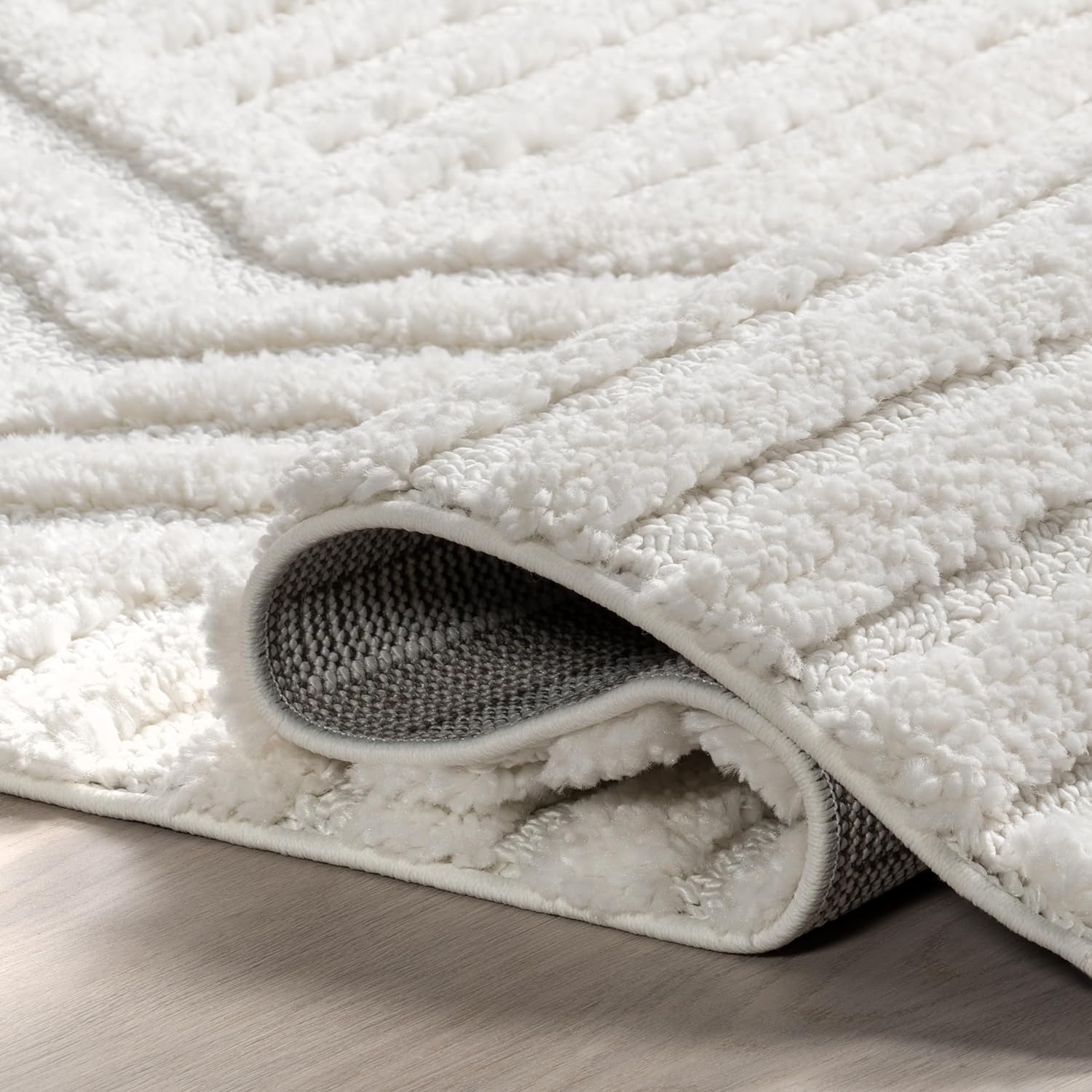 nuLOOM Risette – Alfombra de pasillo sólida de 2 x 8 pies para sala de estar, dormitorio, comedor, guardería, entrada, pasillo, color marfil
