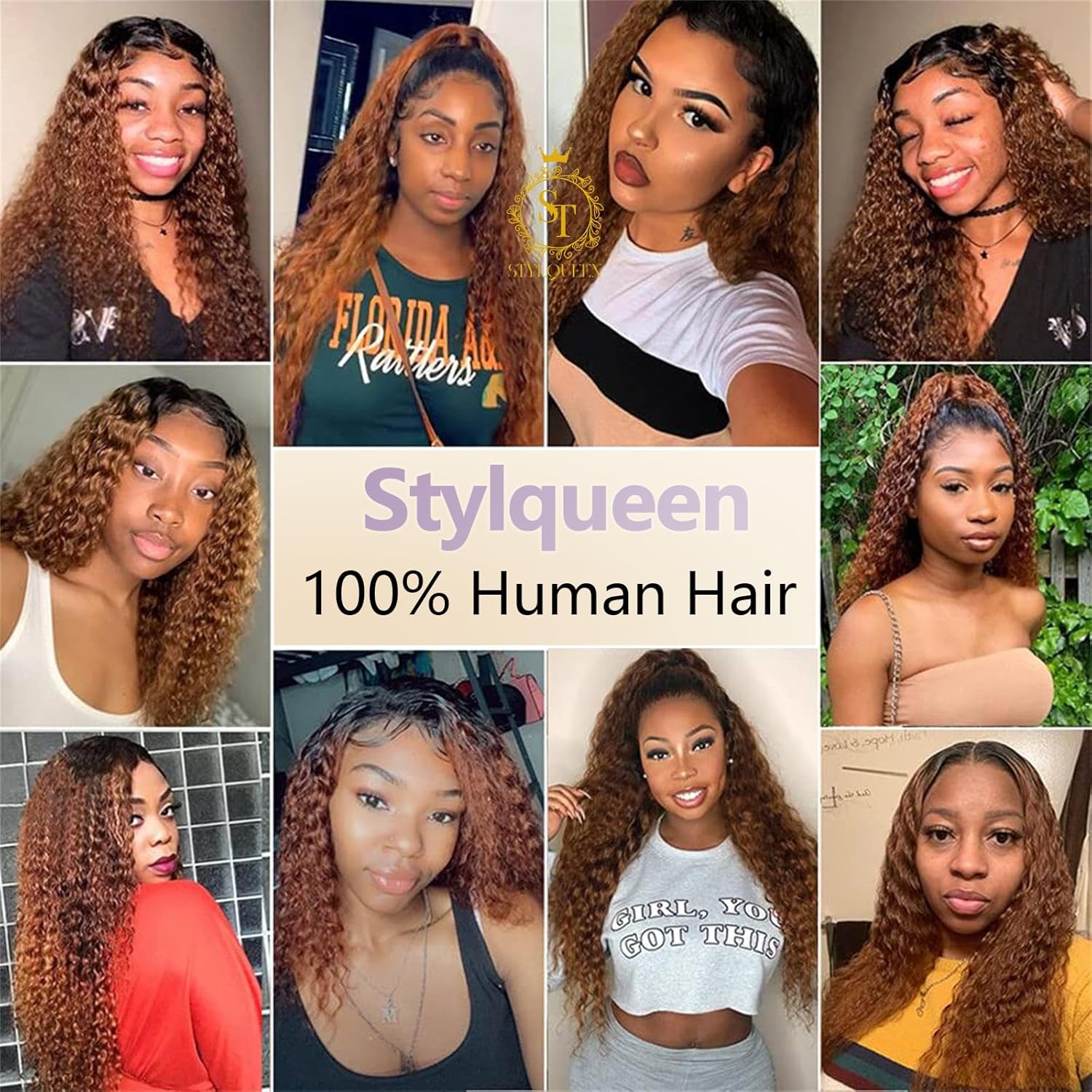 Peluca de cabello humano con encaje frontal degradado de 13 x 4, ondulado profundo, pelucas de encaje frontal para mujeres negras, sin pegamento,
