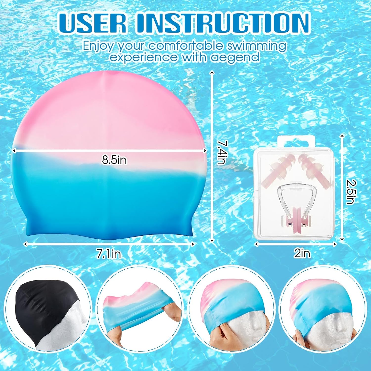 Fabbay 4 pares de gafas de esnórquel para niños, máscara de esnórquel con cubierta para la nariz, 4 piezas de neopreno para correa de neopreno, 4