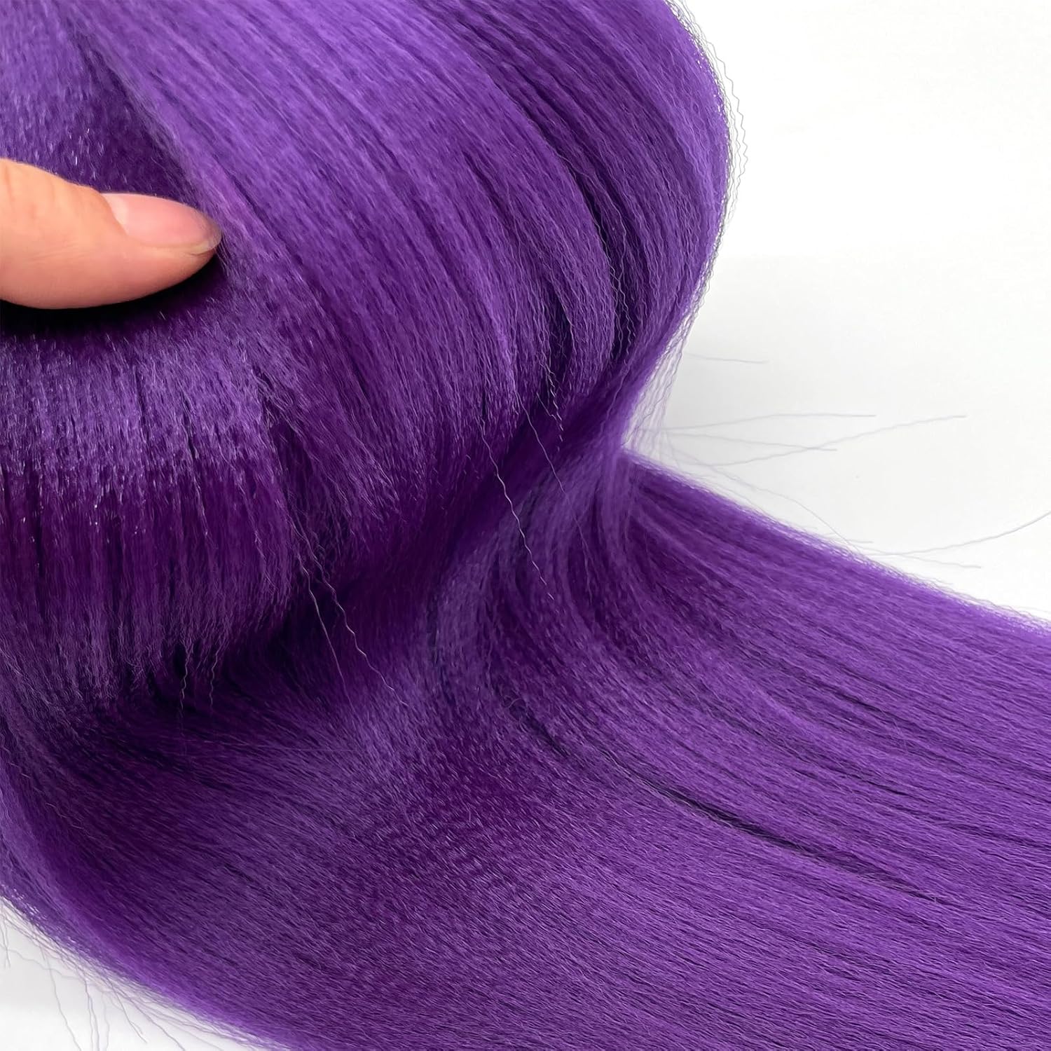Extensiones de cabello trenzado de color morado para trenzar, caja trenzada, preestirado, preestirado, 26 pulgadas, 8 paquetes de 8 paquetes de