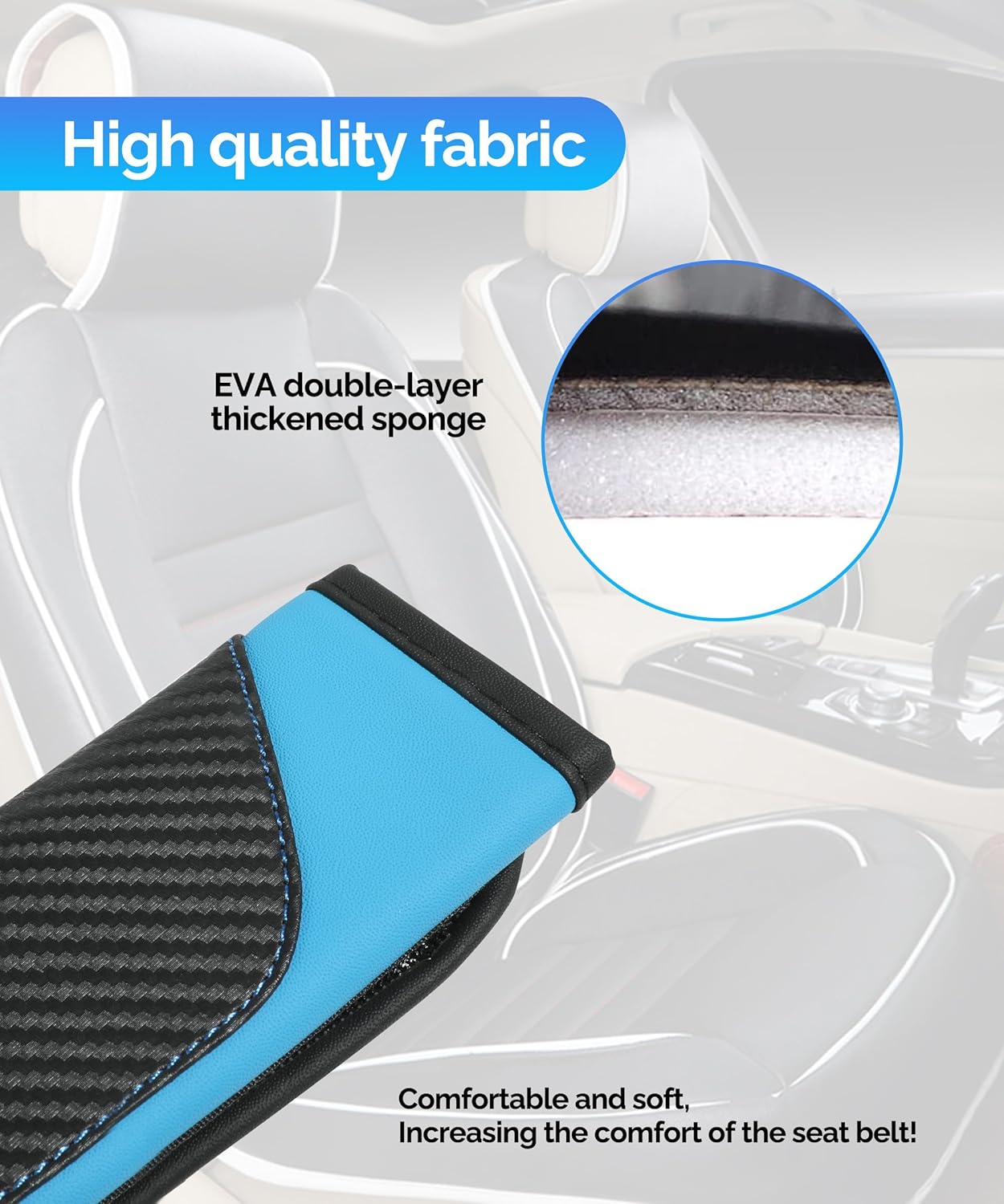 Funda para cinturón de seguridad, fundas para cinturón de seguridad, accesorios de automóvil, almohadilla de hombro para cinturón de seguridad de