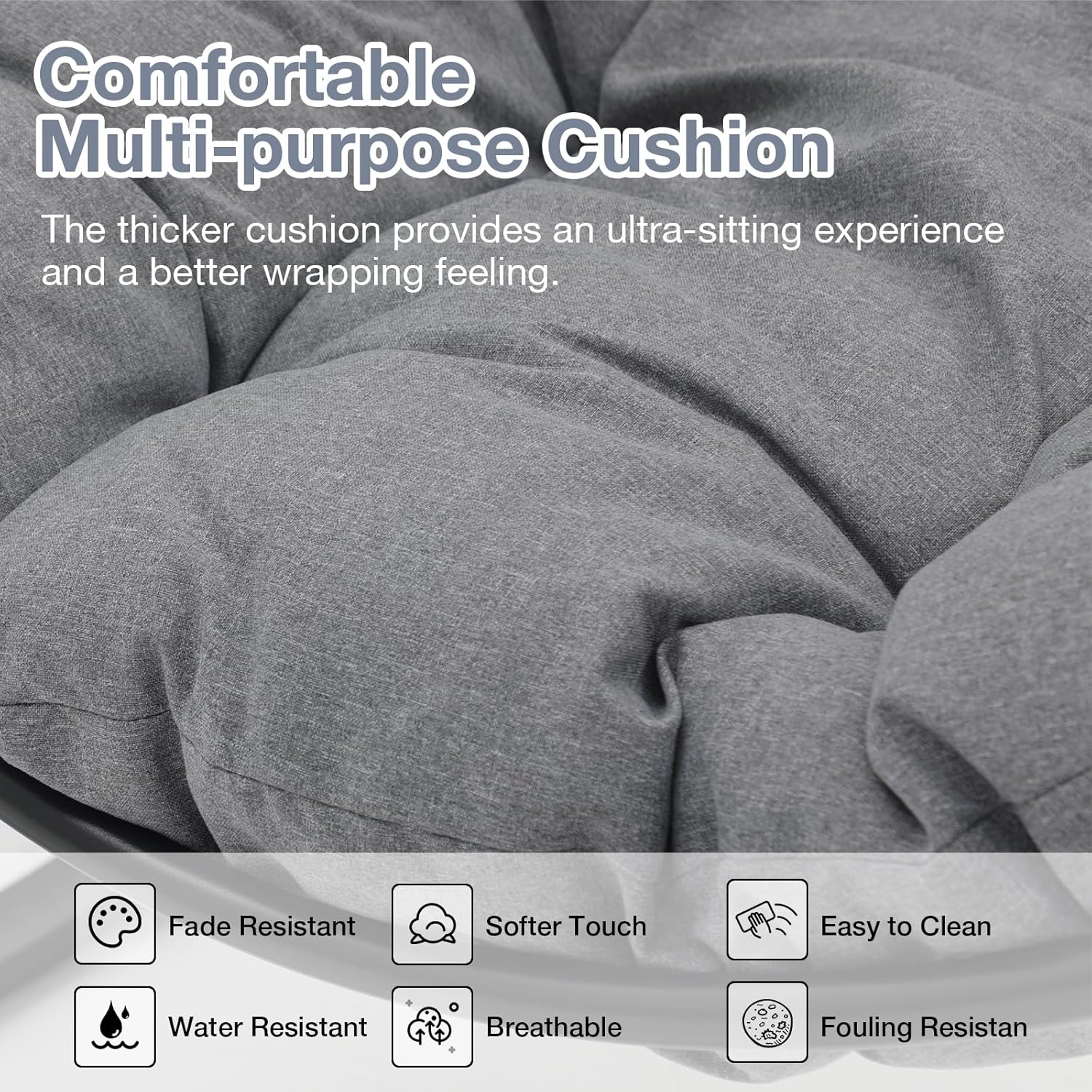 OC Orange-Casual Mecedora para exteriores con otomana, sillas reclinables para balcón, porche, jardín, sala de estar, patio, cómodo juego de sillas