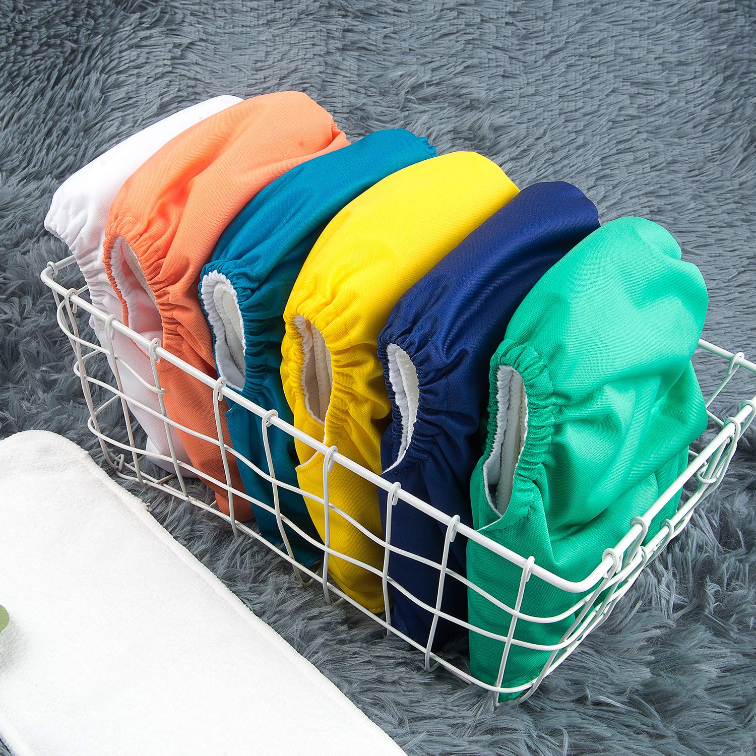 Pañales Alvababy de tela, talla única, lavables, reutilizables, paquete de 6 y 12 insertos, para bebé y niño, talla única , 6BM102, 1