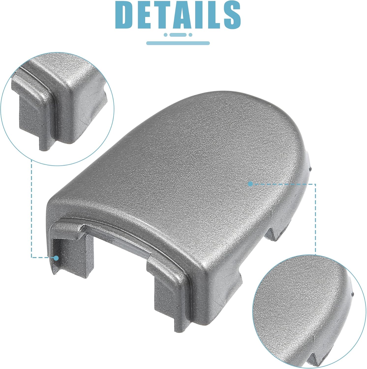 ACROPIX Tapa de repuesto para manija de puerta delantera izquierda derecha para Volkswagen Beetle, 1 unidad, tono plateado