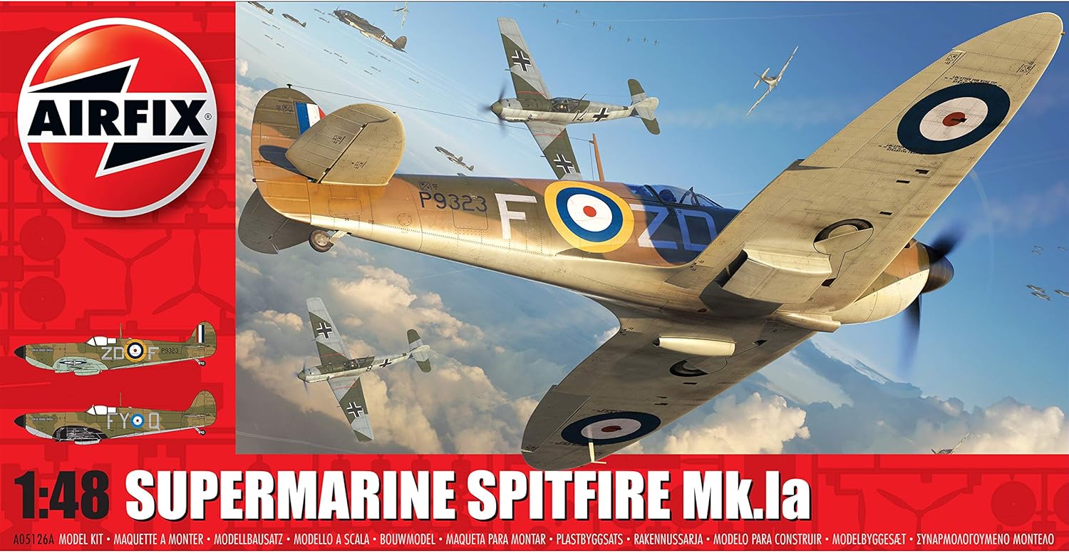 Airfix Supermarine Spitfire MK Ia 148 WWII Aviación Militar Kit de Modelo de Plástico A05126A