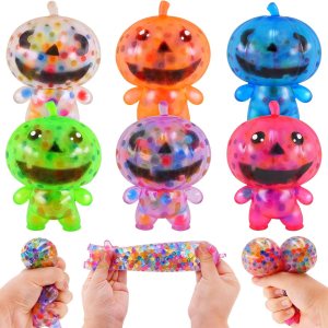 Paquete de 6 bolas antiestrés de calabaza de Halloween, juguetes de bolas estrujables para Halloween, bolsas de golosinas de Halloween, regalos de Paquete de 6 bolas antiestrés de calabaza de Halloween, juguetes de bolas estrujables para Halloween, bolsas de golosinas de Halloween, regalos de