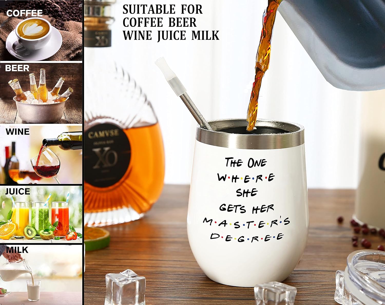 Regalo único de maestría para estudiantes de posgrado, regalos de MBA, regalo de graduación para mejor amiga, hija, prima, hermana, taza de café de