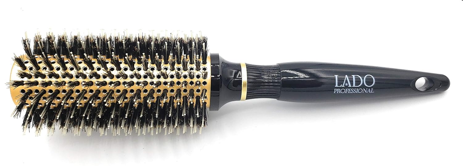Cerámica de jabalí + cepillo térmico de nailon para el cabello de 2.5 pulgadas #1323