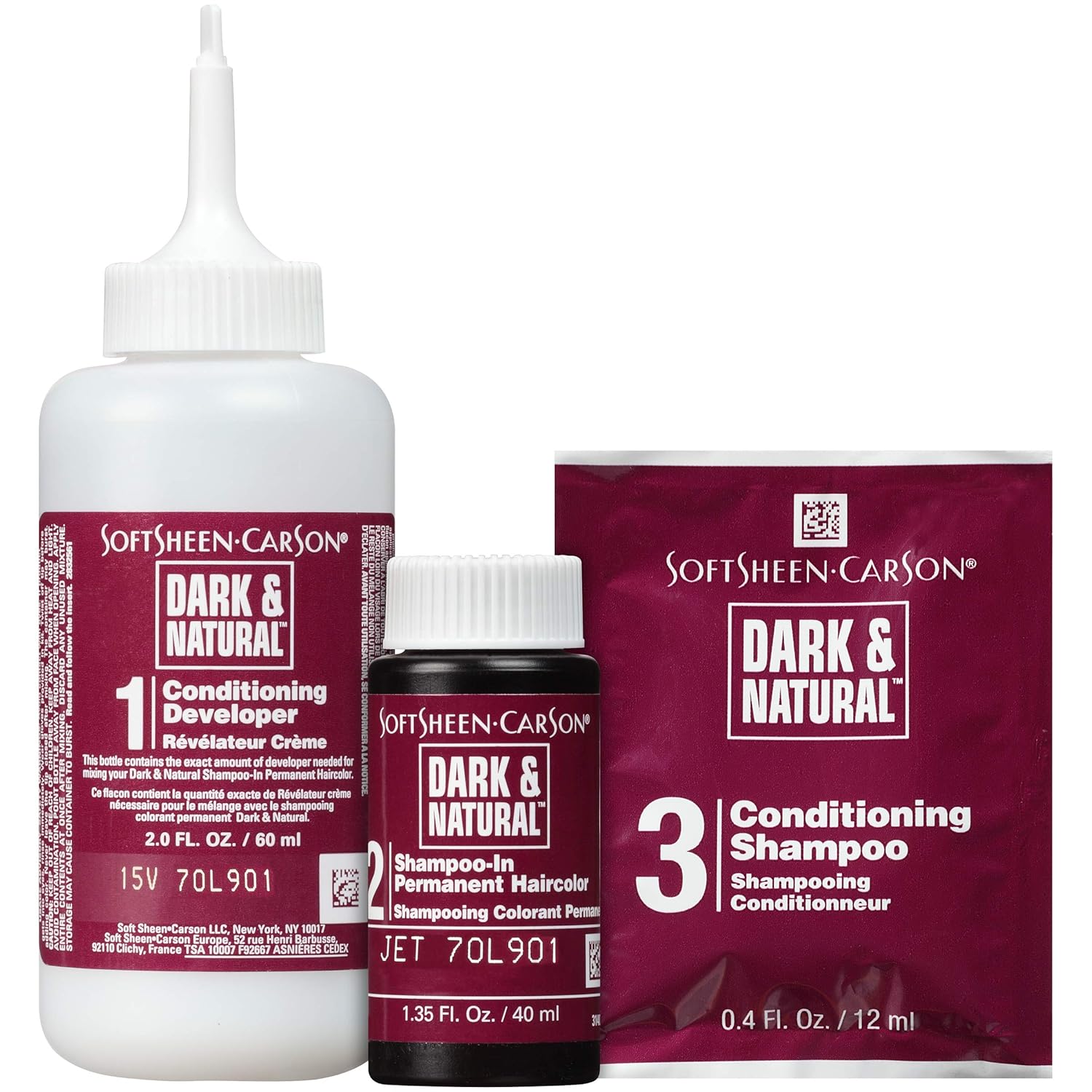 SoftSheen-Carson Tinte de cabello oscuro y natural para hombres 5 minutos, cobertura de canas de aspecto natural hasta 6 semanas, tinte permanente