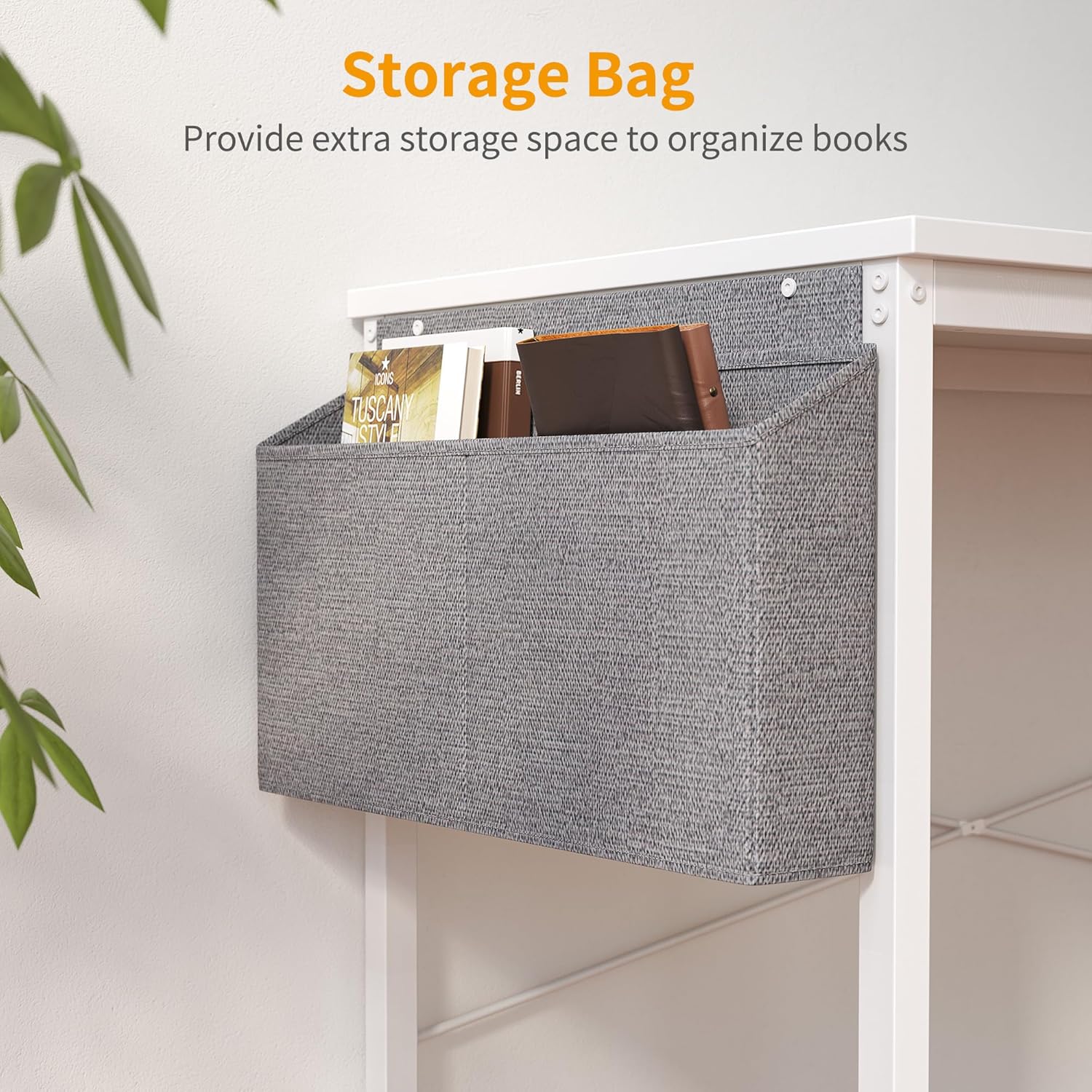 Cubiker Escritorio para computadora, escritorio moderno de estilo simple de 63 pulgadas para oficina en casa, escritorio resistente con bolsa de