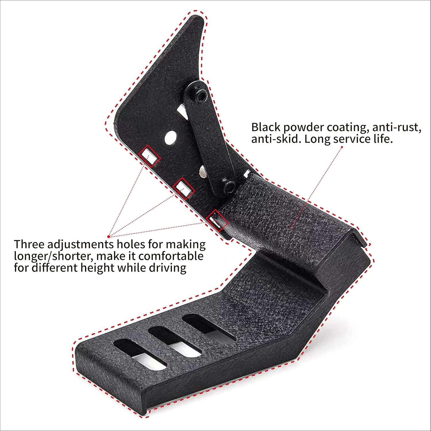 YZONA Pedal muerto de acero para el lado izquierdo compatible con Jeep Wrangler JL JLU Unlimited 2018-2022