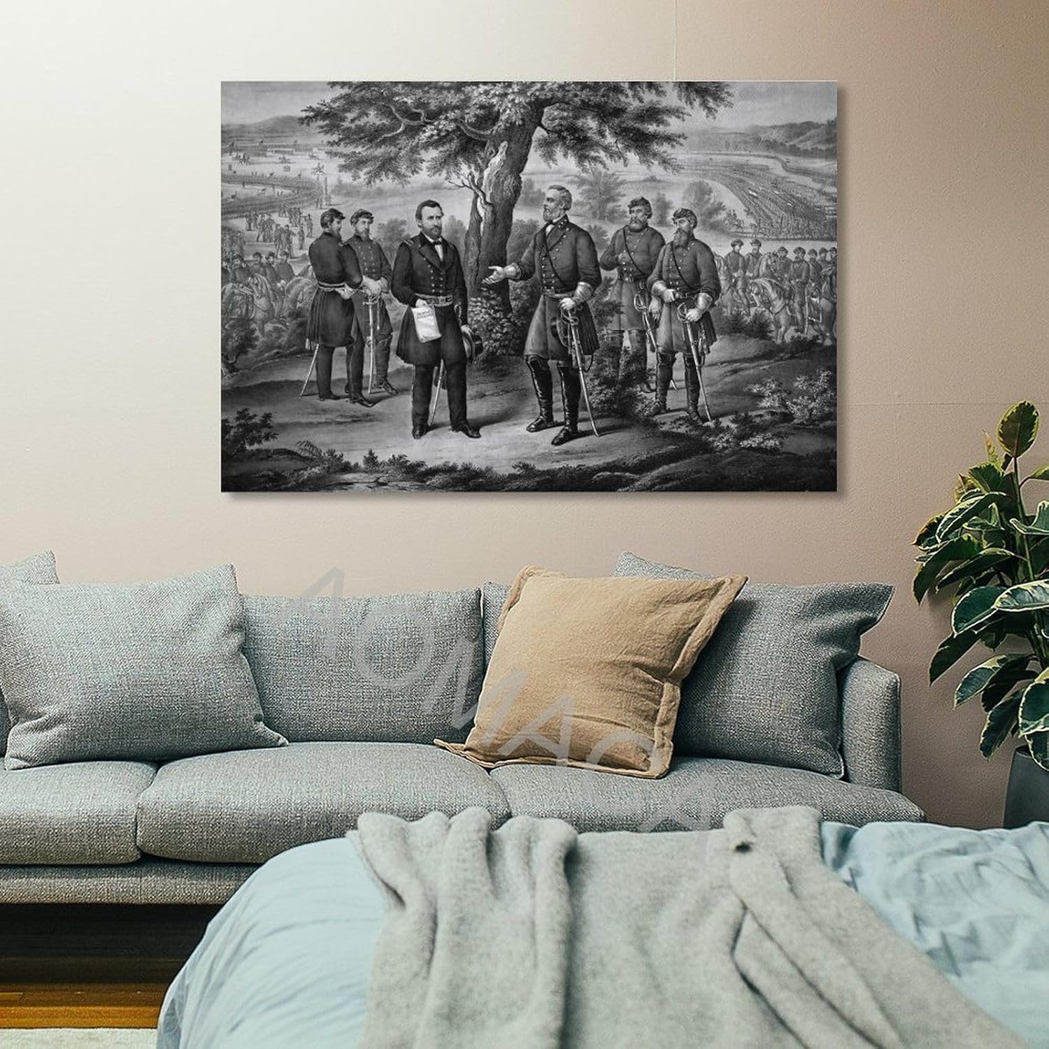 Posterazzi – Póster de Robert E. Lee to General Ulysses S. Grant, pintura en lienzo, póster de arte de pared para dormitorio, sala de estar, 08 x 12