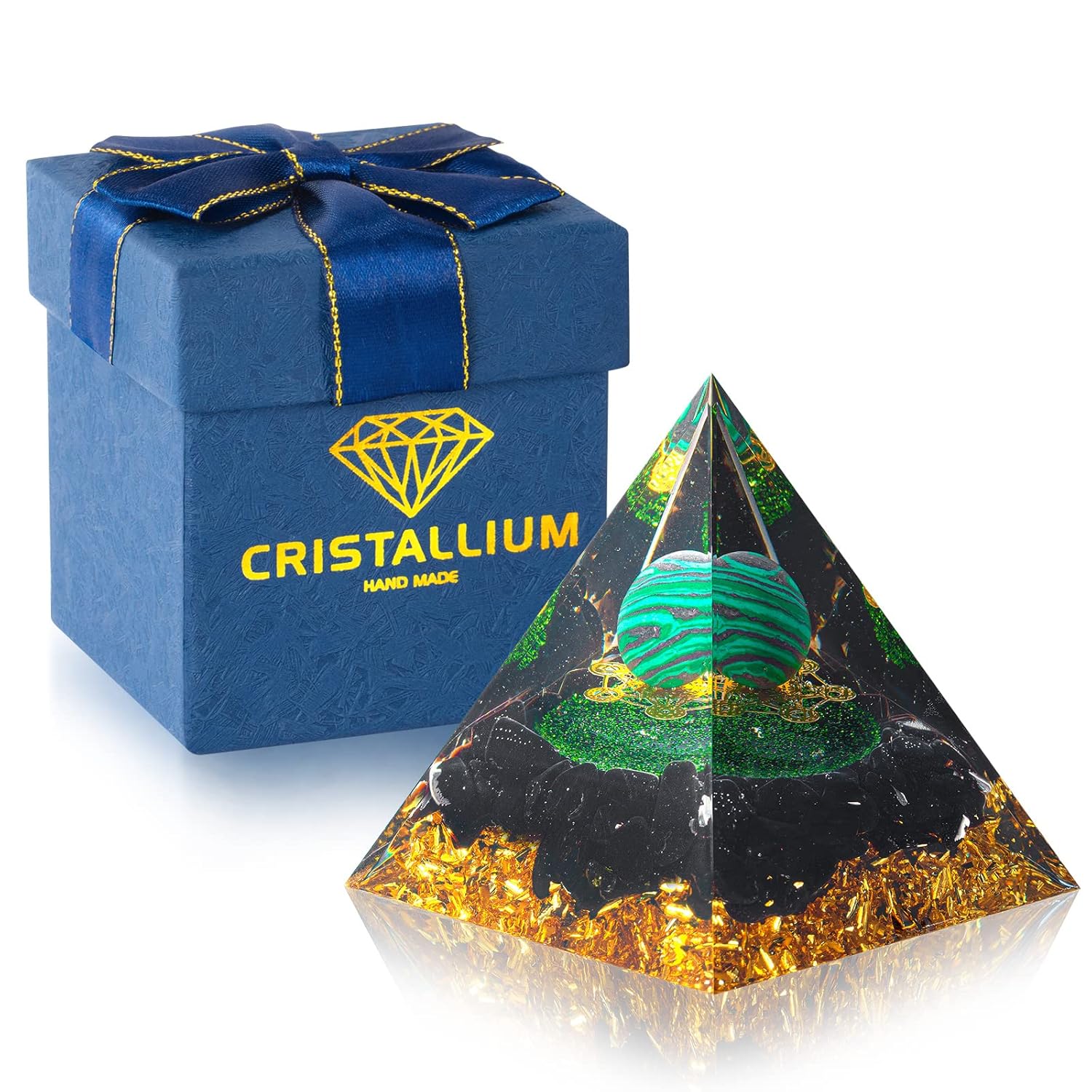 Orgone Pyramid Crystal Healing Stone Energy Generator Healing Crystals Chakra Crystal Healing Meditation Crystal Sphere Orgonite Crystal Pyramid