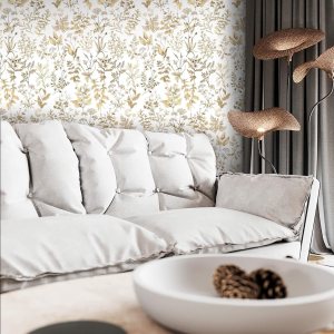 Dimoon Papel tapiz de 78.7 x 16.1 pulgadas, delicado papel tapiz floral para despegar y pegar, blanco, dorado, grueso, impermeable, hojas vintage, Dimoon Papel tapiz de 78.7 x 16.1 pulgadas, delicado papel tapiz floral para despegar y pegar, blanco, dorado, grueso, impermeable, hojas vintage,