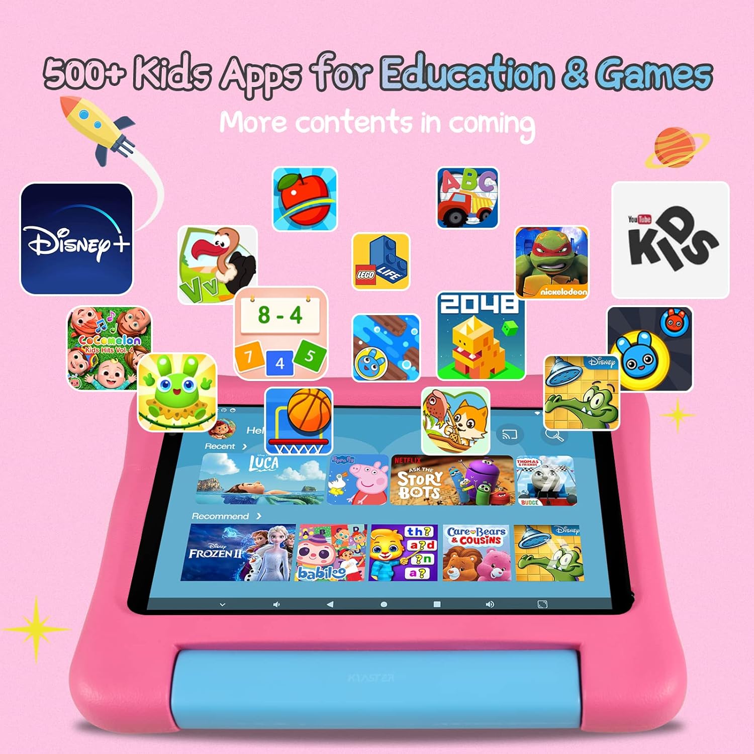 Tableta para niños, tabletas para niños pequeños, 7 pulgadas 5G WiFi 6 Android 12, pantalla IPS Full HD 1920×1200, 2GB RAM 32GB ROM, controles