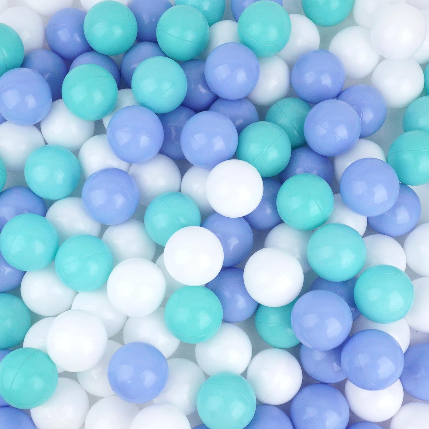 Pelotas para niños pequeños, 100 unidades, pelota de plástico sin BPA para niños y niños, bolas a prueba de aplastamiento de 2.16 pulgadas, juguetes