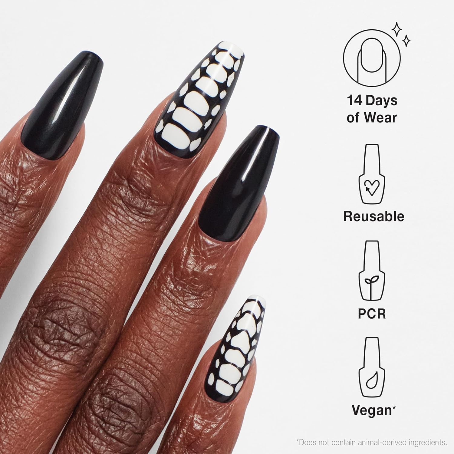 OPI xPressON – Uñas a presión, hasta 14 días de manicura de salón tipo gel, veganas, embalaje sostenible, con pegamento para uñas, arte de uñas
