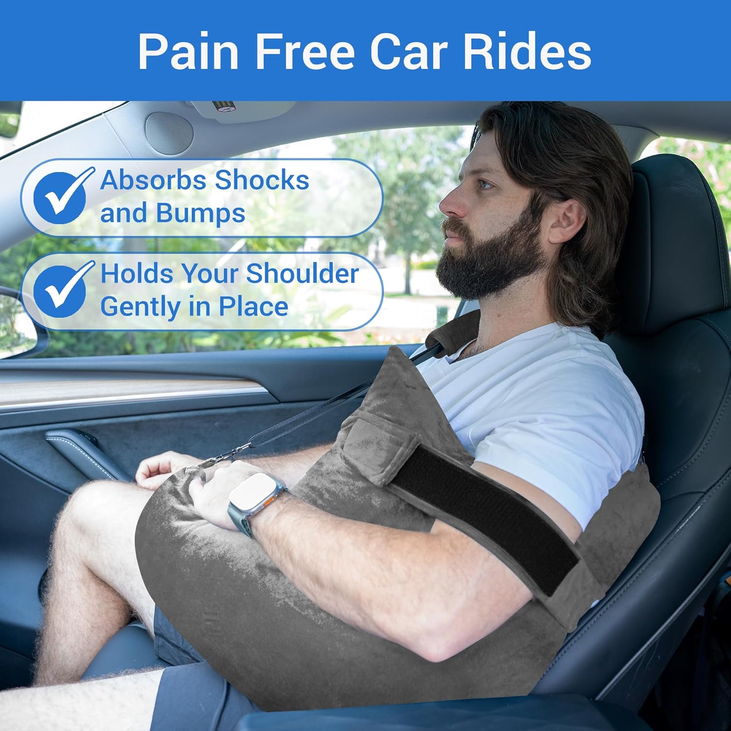 Zomaple Almohada de cirugía de hombro para aliviar el dolor de hombro Almohada de puño giratorio súper suave para comodidad posoperatoria, apoyo y