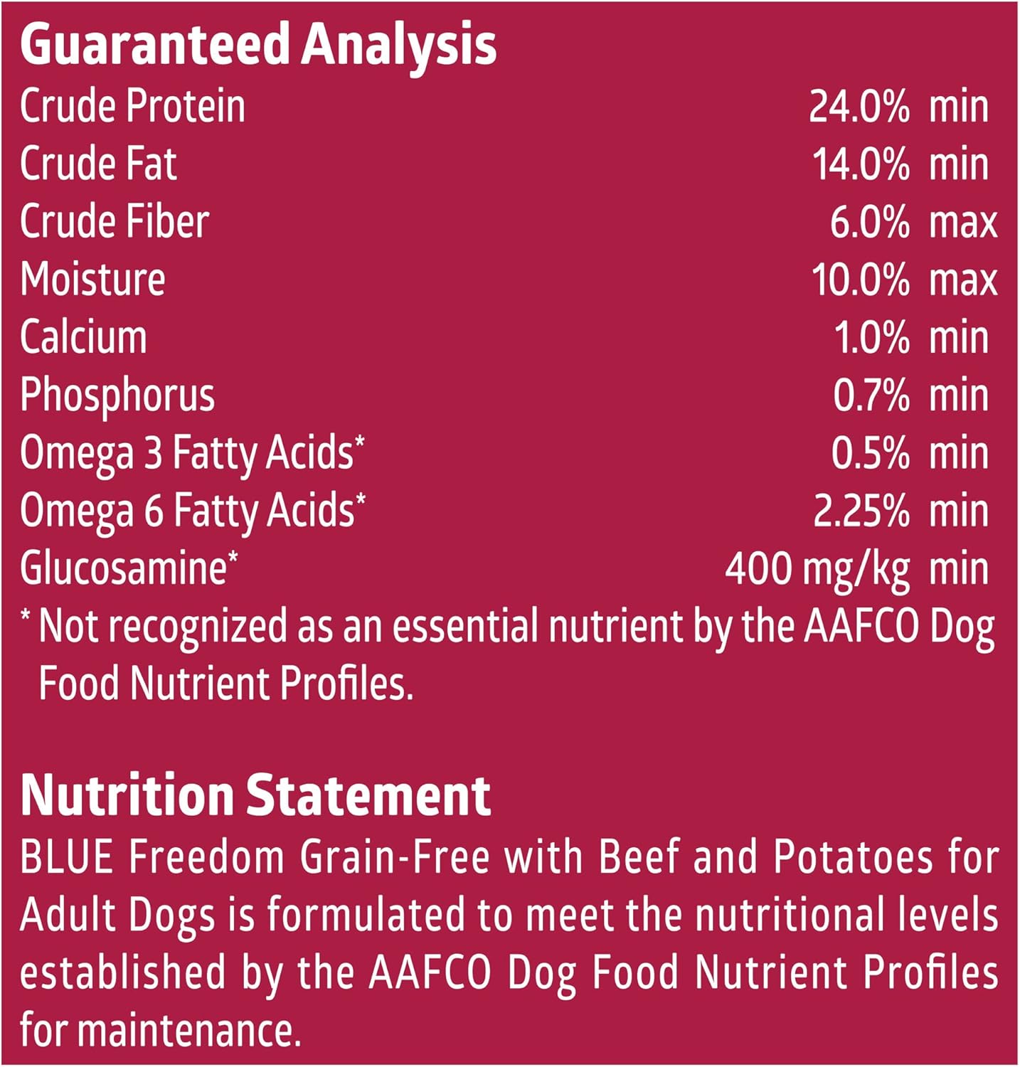 Blue Buffalo Freedom – Alimento seco natural para perros adultos, sin granos, carne de res, 11 libras