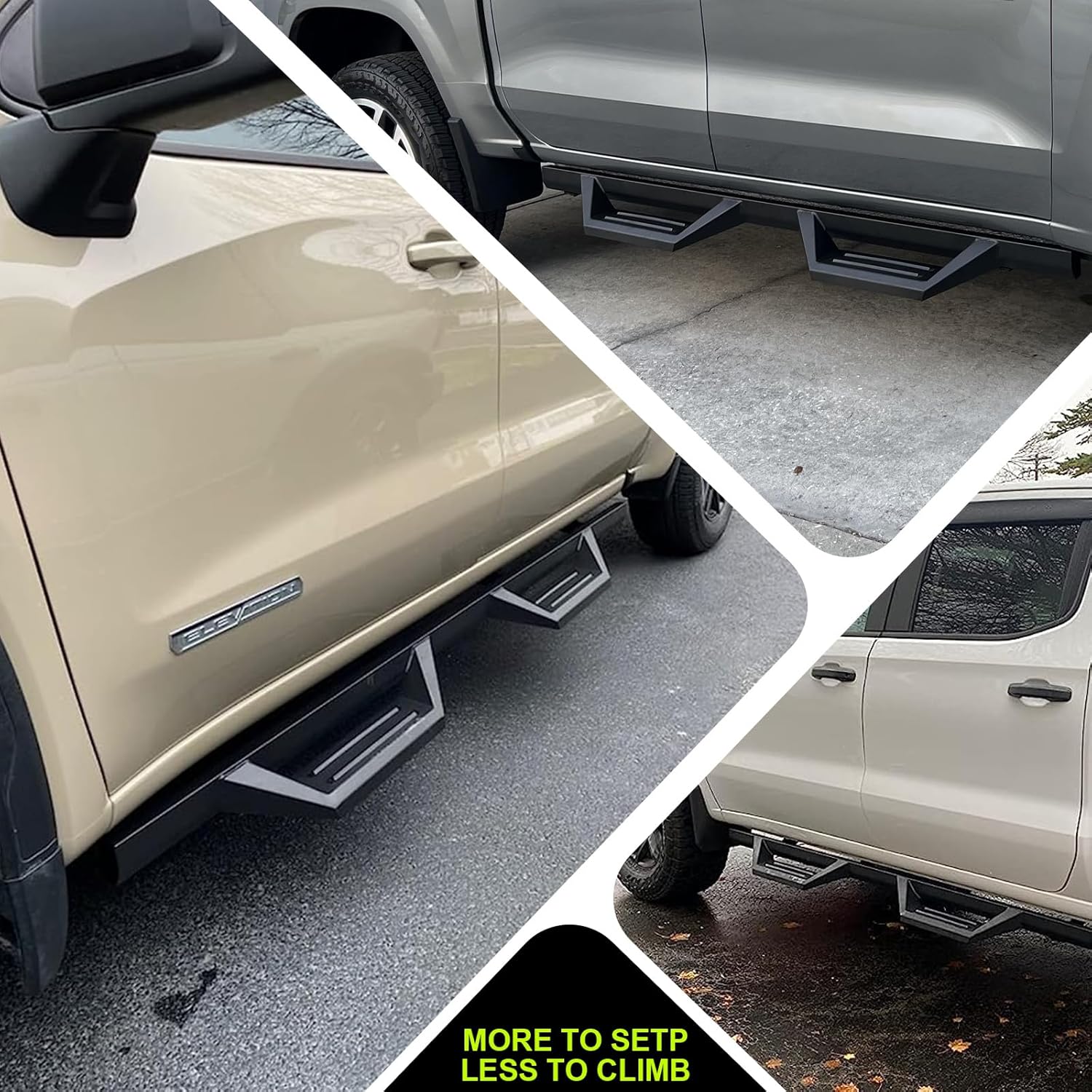 ONINE Drop Steps – Estribo para Dodge Ram 1500 2019-2024 con cabina de tripulación, escalón lateral Nerf Bar Rock Slider (no es compatible con Ram