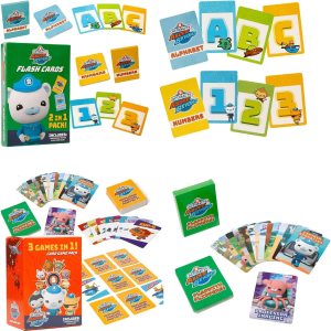 Octonauts – Juegos de cartas clásicos y tarjetas flash para niños, incluye tres juegos, letras del alfabeto y numéricas, juego de memoria, Go Fish & Octonauts – Juegos de cartas clásicos y tarjetas flash para niños, incluye tres juegos, letras del alfabeto y numéricas, juego de memoria, Go Fish &