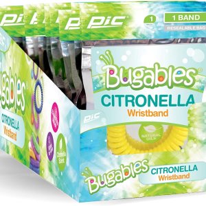 PIC Bugables – Pulseras perfumadas de citronela, reutilizables y resellables, talla única (paquete de 25) PIC Bugables – Pulseras perfumadas de citronela, reutilizables y resellables, talla única (paquete de 25)