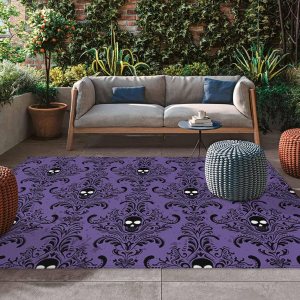 Outdoor Rugs, Waterproof Indoor Carpet, Happy Halloween Purple Black Skull Patten 4’x6′ Outside Area Rug for Patios RV Camping Beach Floor Mat for Outdoor Rugs, Waterproof Indoor Carpet, Happy Halloween Purple Black Skull Patten 4’x6′ Outside Area Rug for Patios RV Camping Beach Floor Mat for