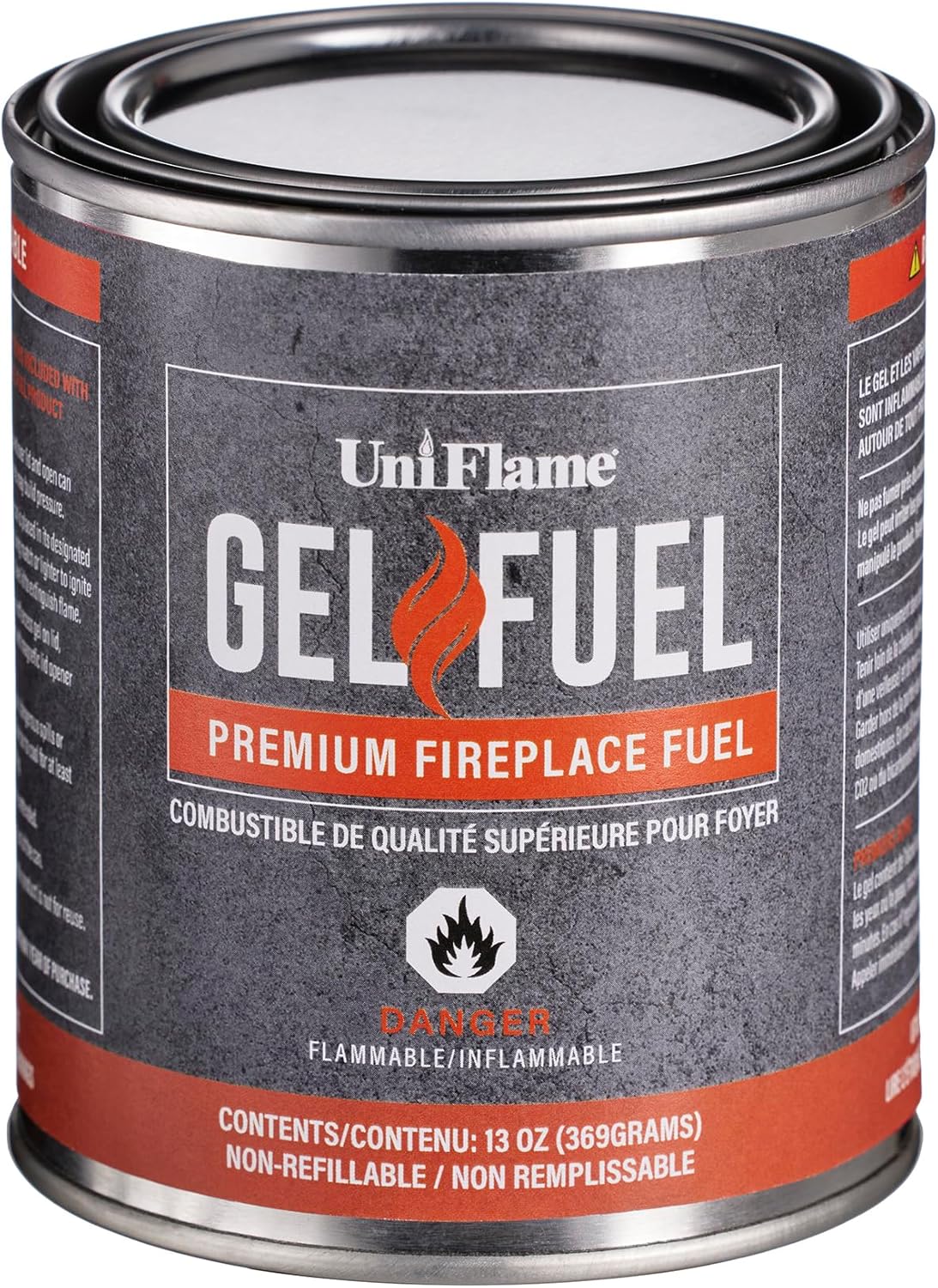 UniFlame – Combustible de gel, combustible premium para chimenea (paquete de 12)  12 latas de 13 onzas